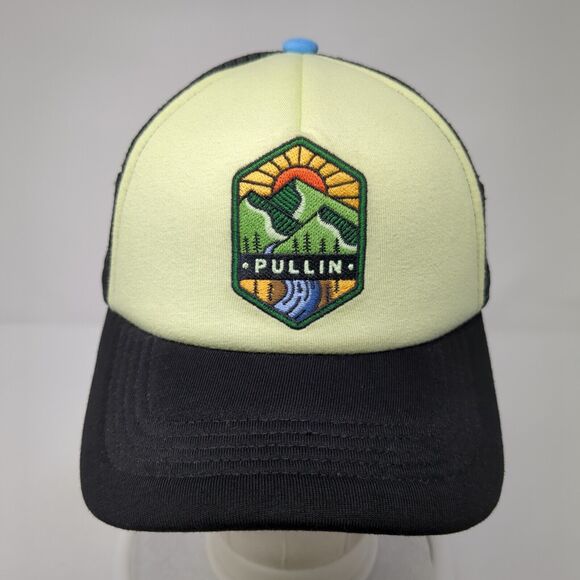 Pullin Mountain Snapback Trucker Hat Multicolor One Size Mesh Back - Picture 2 of 8